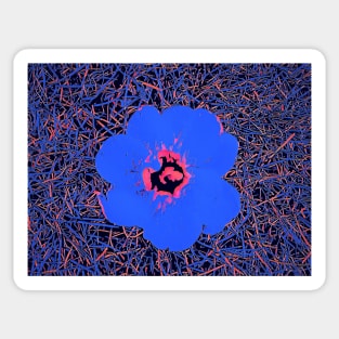 Blue Floral Sticker